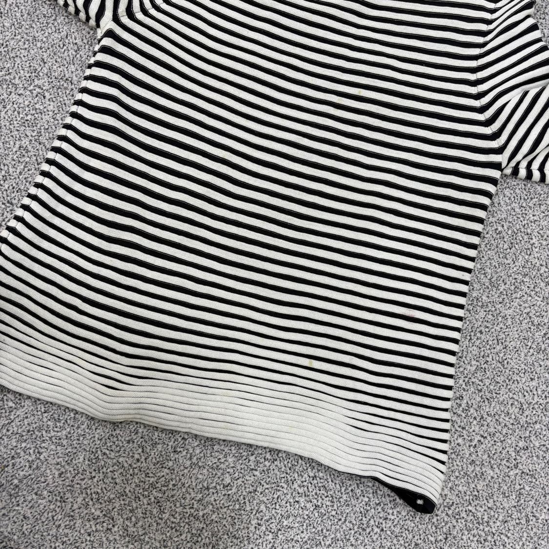 실측확인 코스 스트라이프 긴팔 니트티 0407J 상품이미지4