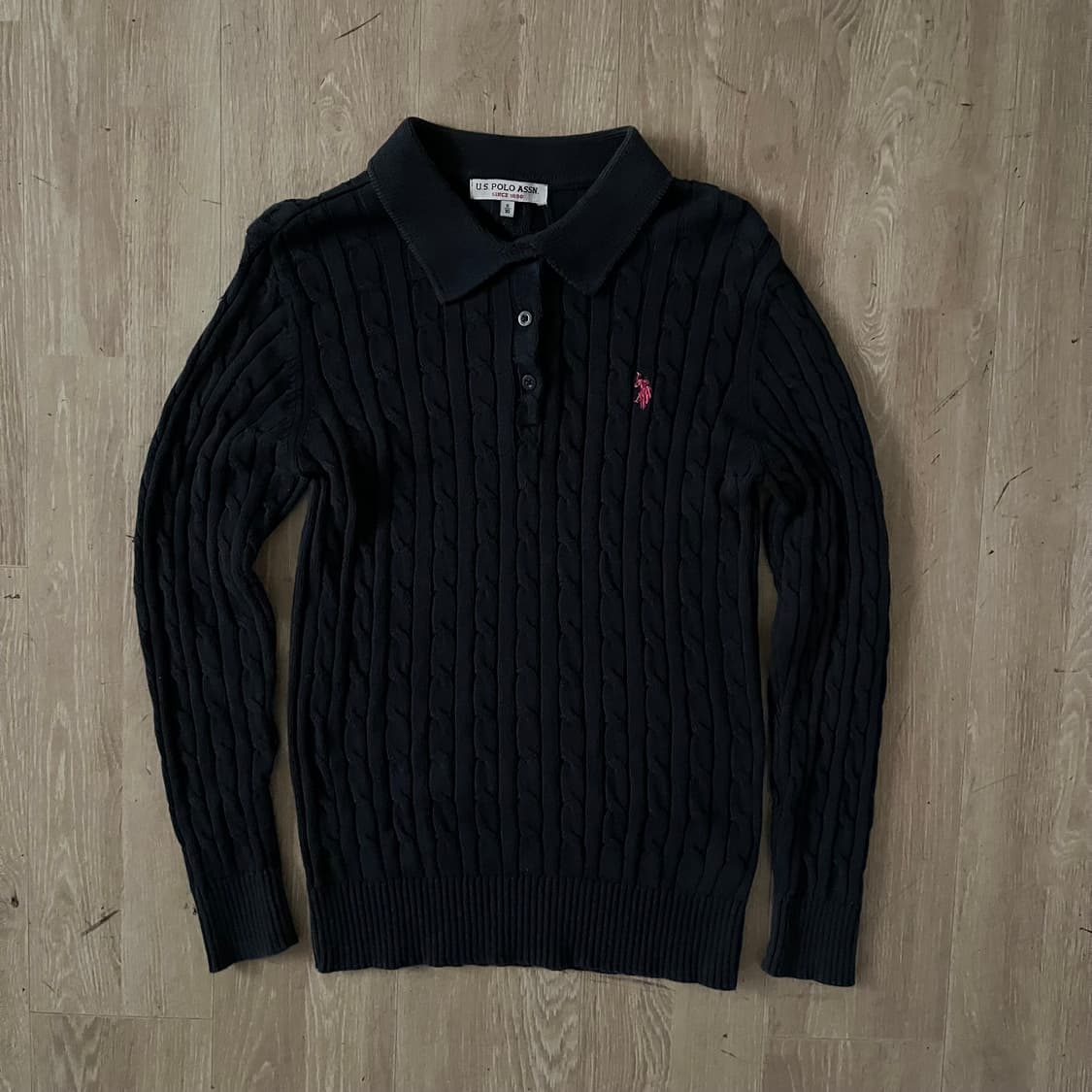 US Polo Assn 케이블 니트 스웨터 상품이미지1