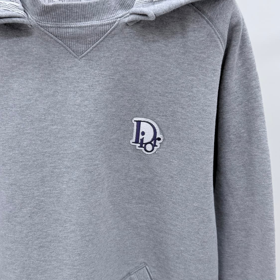 [S+급/2XL] 디올 오블리크 스웻셔츠 믹스 후드티 그레이 상품이미지2