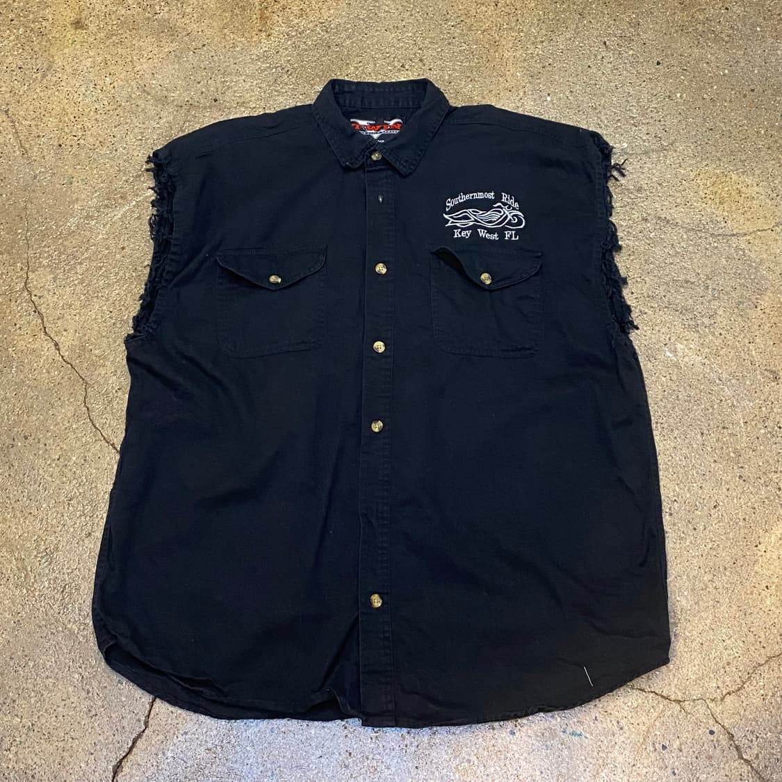 미국 빈티지 Vanson leather 라이더 조끼 바이크 민소매 셔츠 상품이미지2