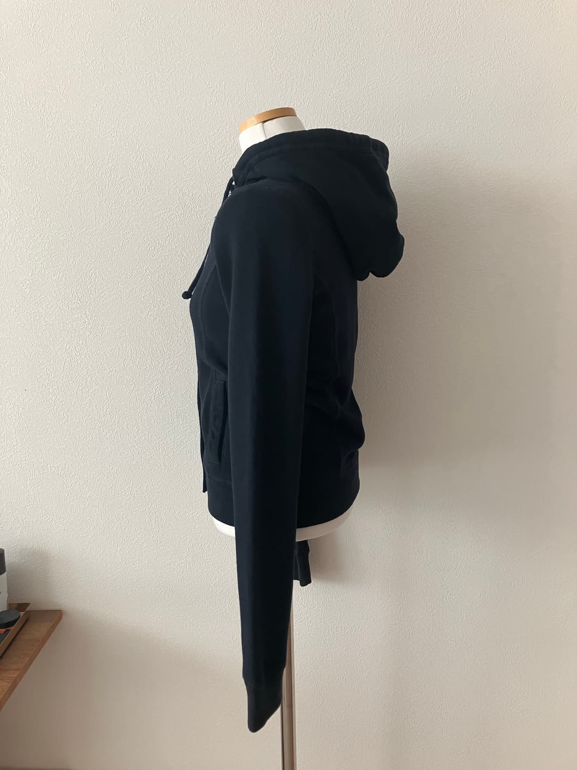 아베크롬비 순록로고 블랙네이비 단추 후드집업 상품이미지3