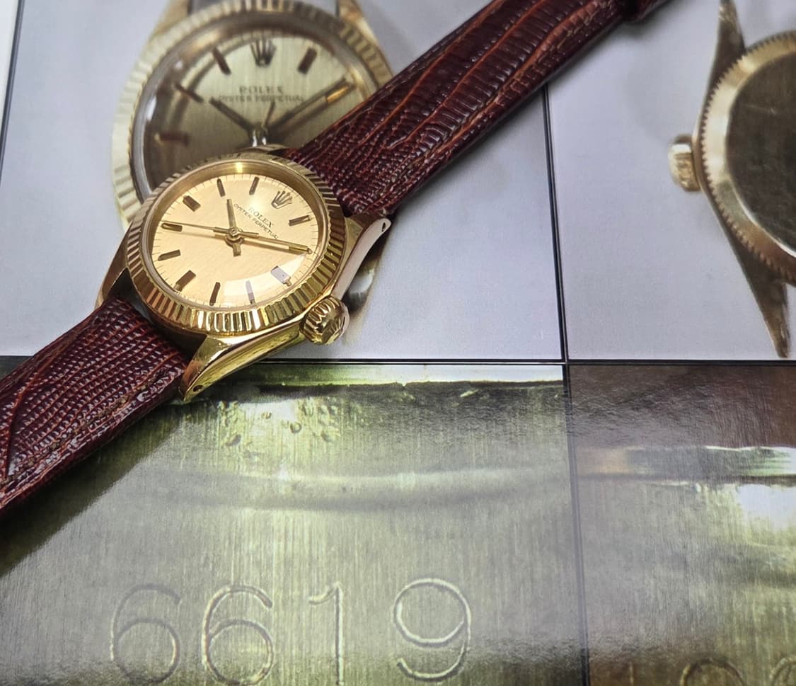 롤렉스 오이스터 퍼페츄얼 6619 18k올금통 샴골판 논데이트 여성용 상품이미지10