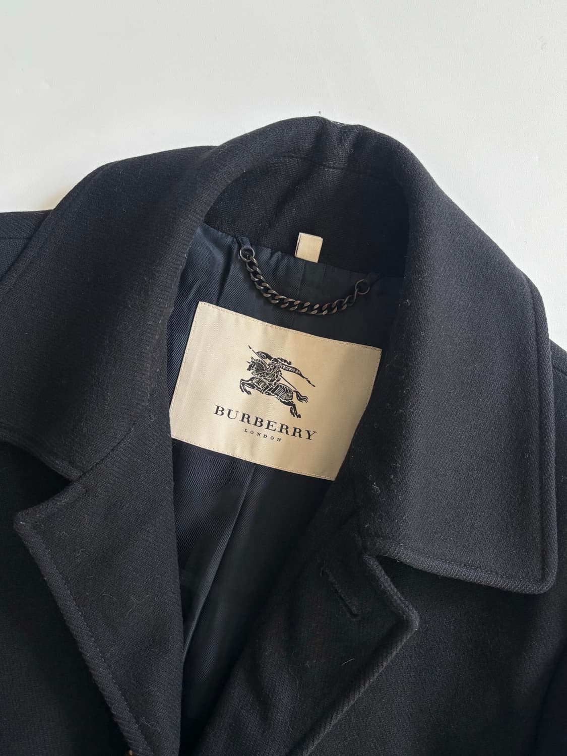  Burberry 버버리 런던 블랙 울 코트 상품이미지5