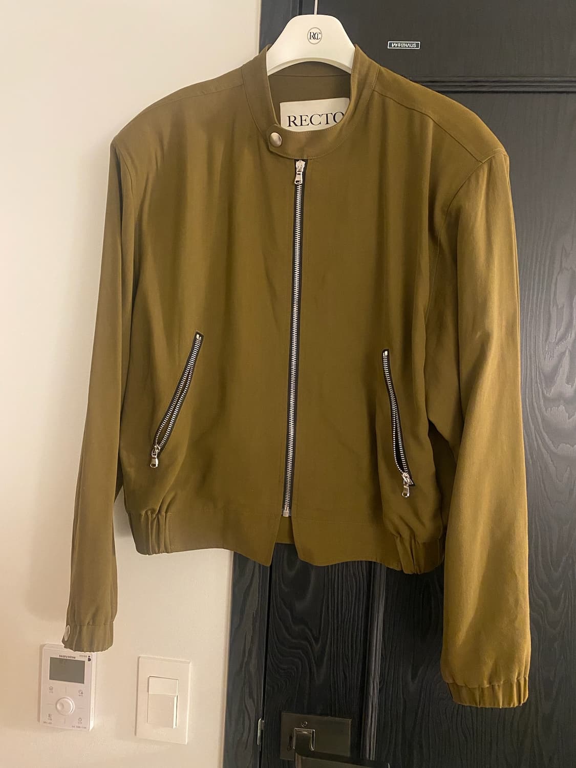 [M] 렉토 카소토 비스코스 보울링 점퍼 자켓 카키 브라운 상품이미지10