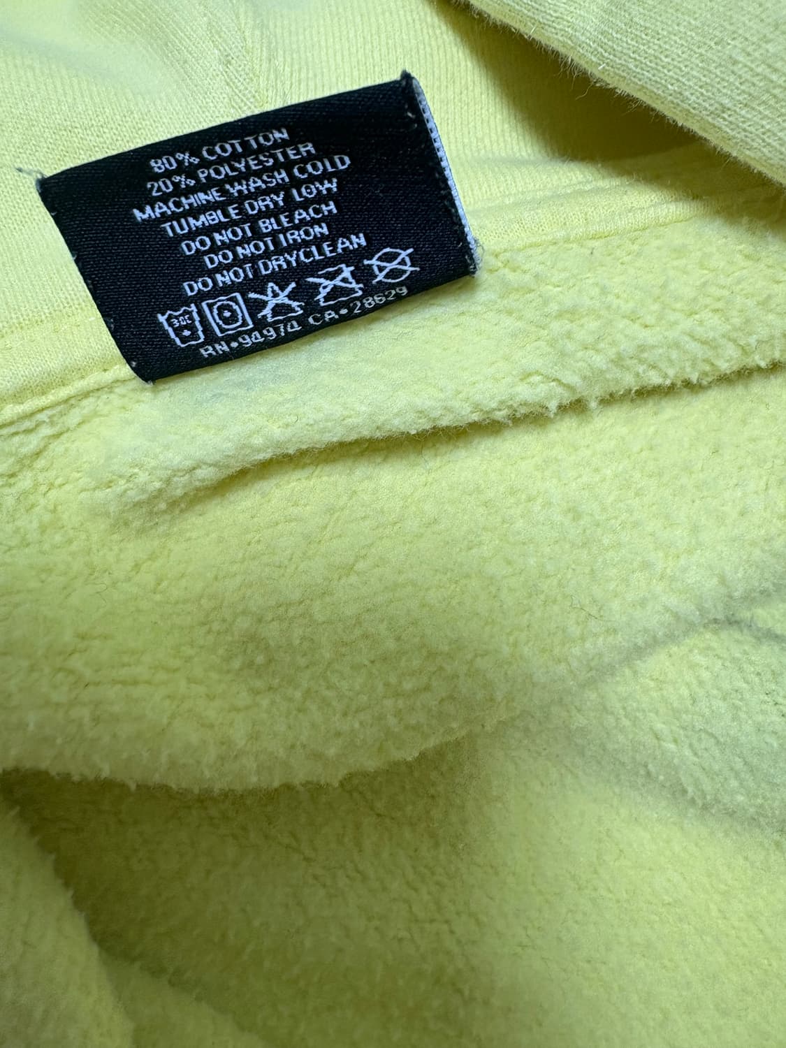 스투시 베이직 후드집업 레몬 상품이미지4