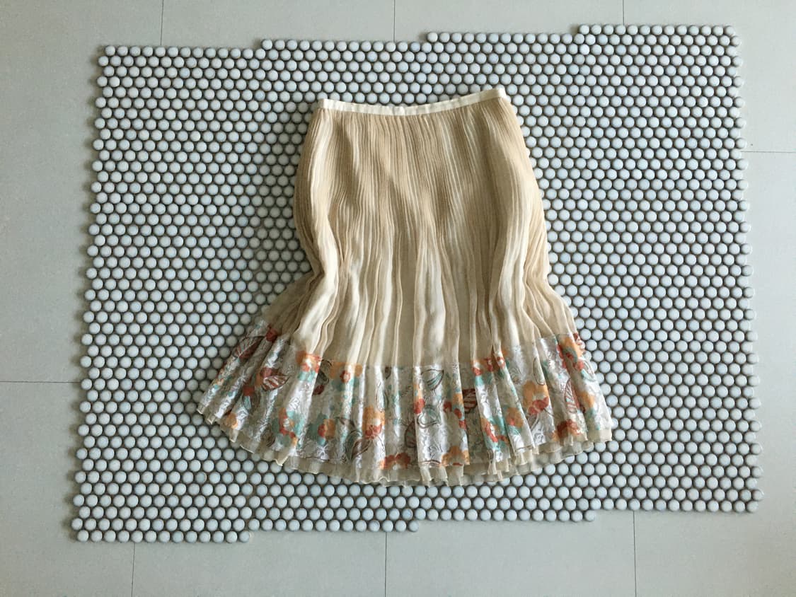 floral ruffle pleated skirt 상품이미지1
