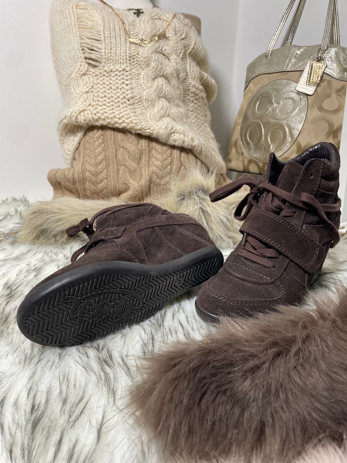 Ash 아쉬 보위 브라운 웨지 스니커즈 상품이미지7