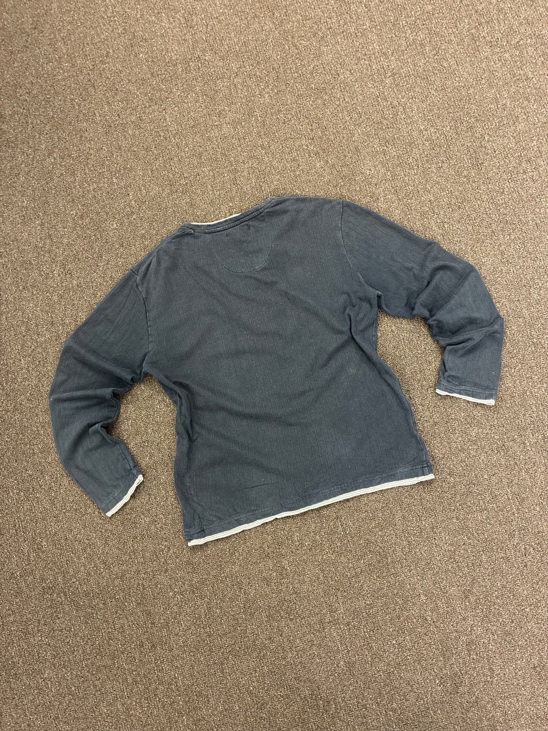 M)Japanese vintage 여성 줄무늬 레이어드 롱슬리브 상품이미지5