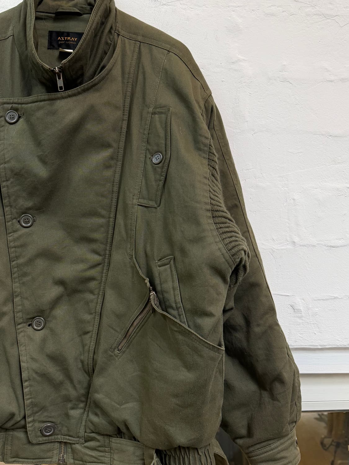 Astray 빈티지 모터사이클 봄버 자켓 L 상품이미지4