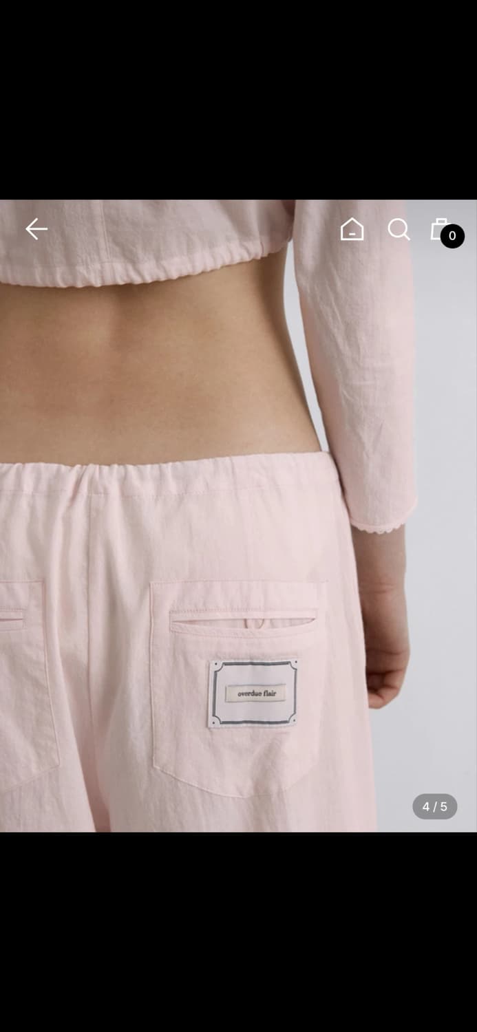 오버듀플레어 COTTON SHEER PANTS_BABY PINK 상품이미지4