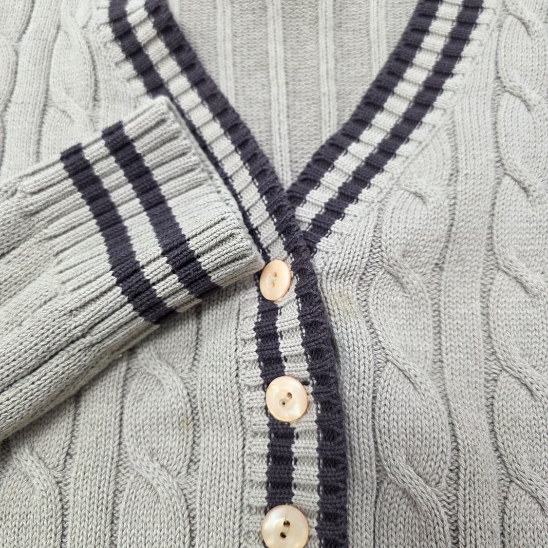 빈티지)브라운 라떼갸루 로맨틱 모리걸 니트가디건 상품이미지2