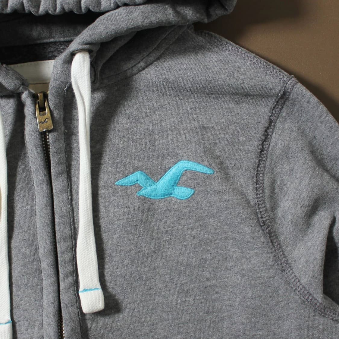 Hollister 홀리스터 그레이 기모 후드집업 상품이미지2