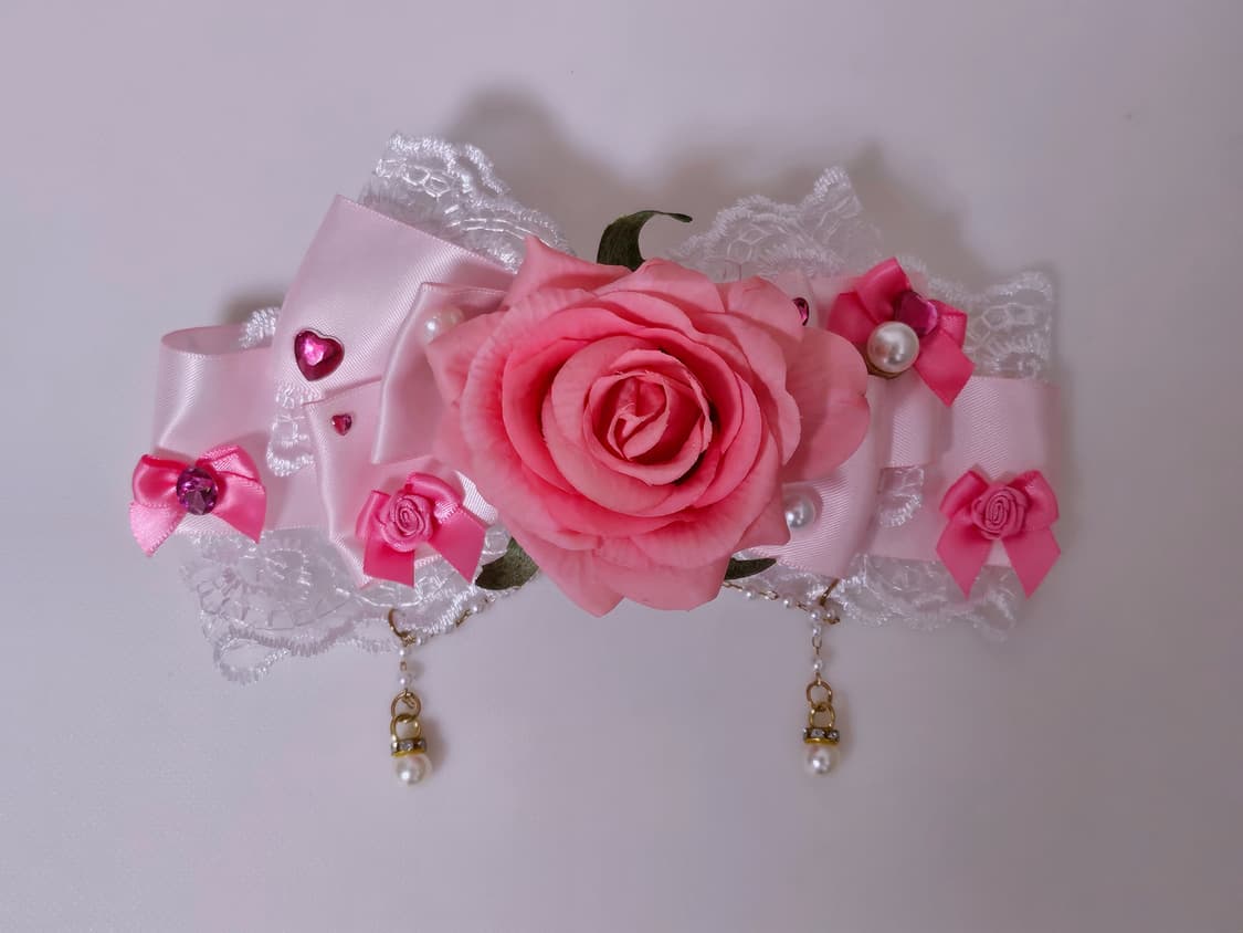 장미 로즈 헤어핀 갸루 히메갸루 로리타 페어리계 상품이미지1