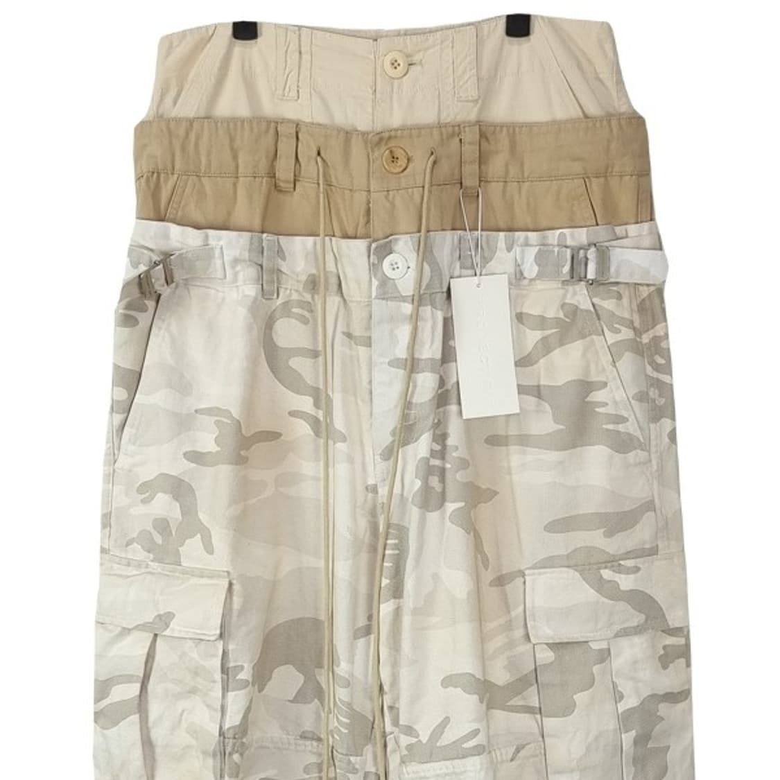 [프로젝트 GR](새상품) 3 레이어드 카고 팬츠 화이트카모 P01411 상품이미지4