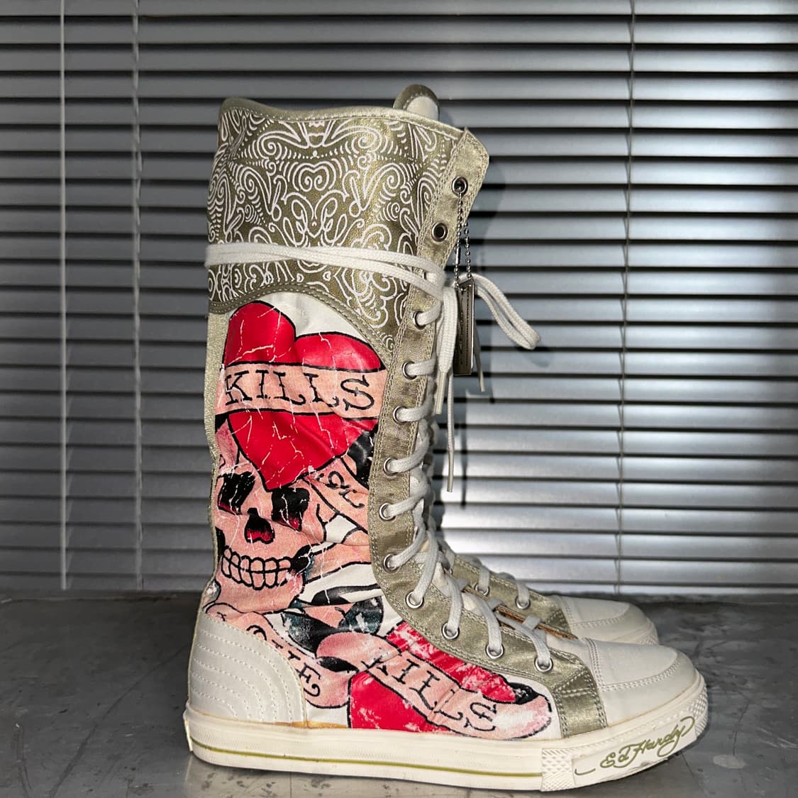 00s 데드스톡 새상품 에드하디 타투 스니커즈 부츠 상품이미지5