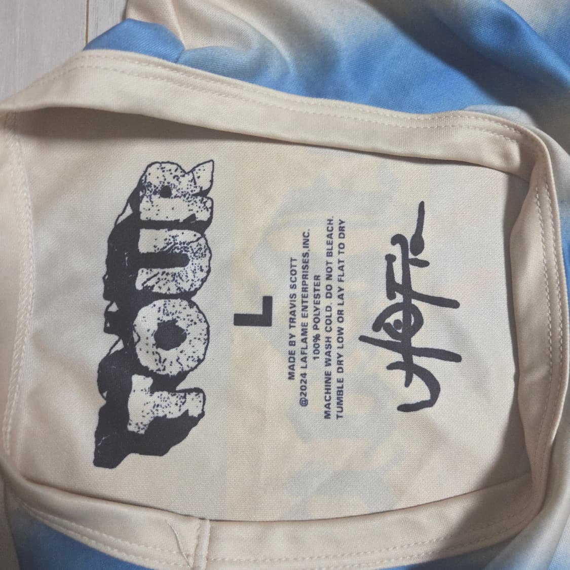 [L] 트래비스 스캇 캑터스잭 아르헨티나 사커 저지 반팔 티셔츠 상품이미지4