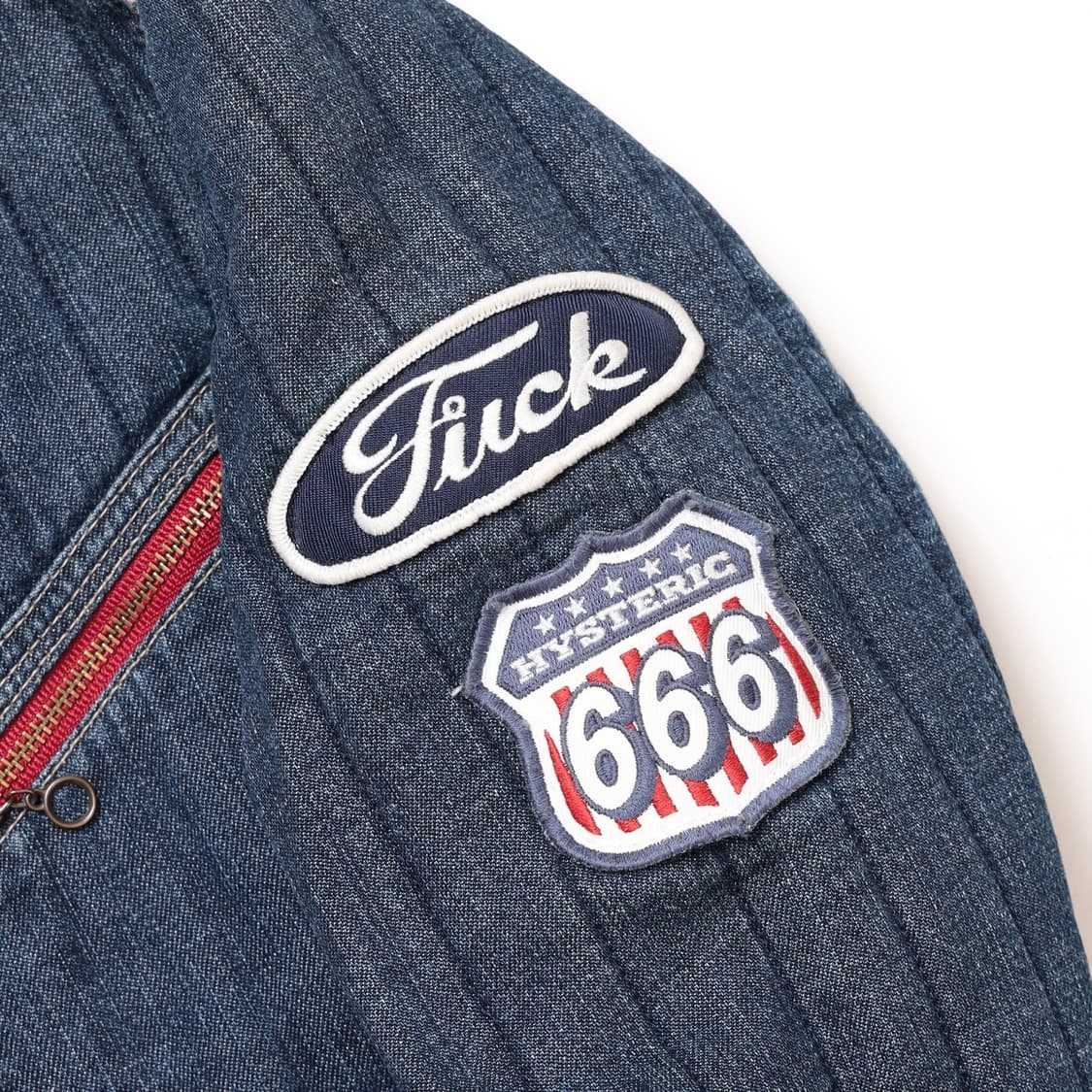 Hysteric Glamour 패치 데님 블루종 자켓  상품이미지5