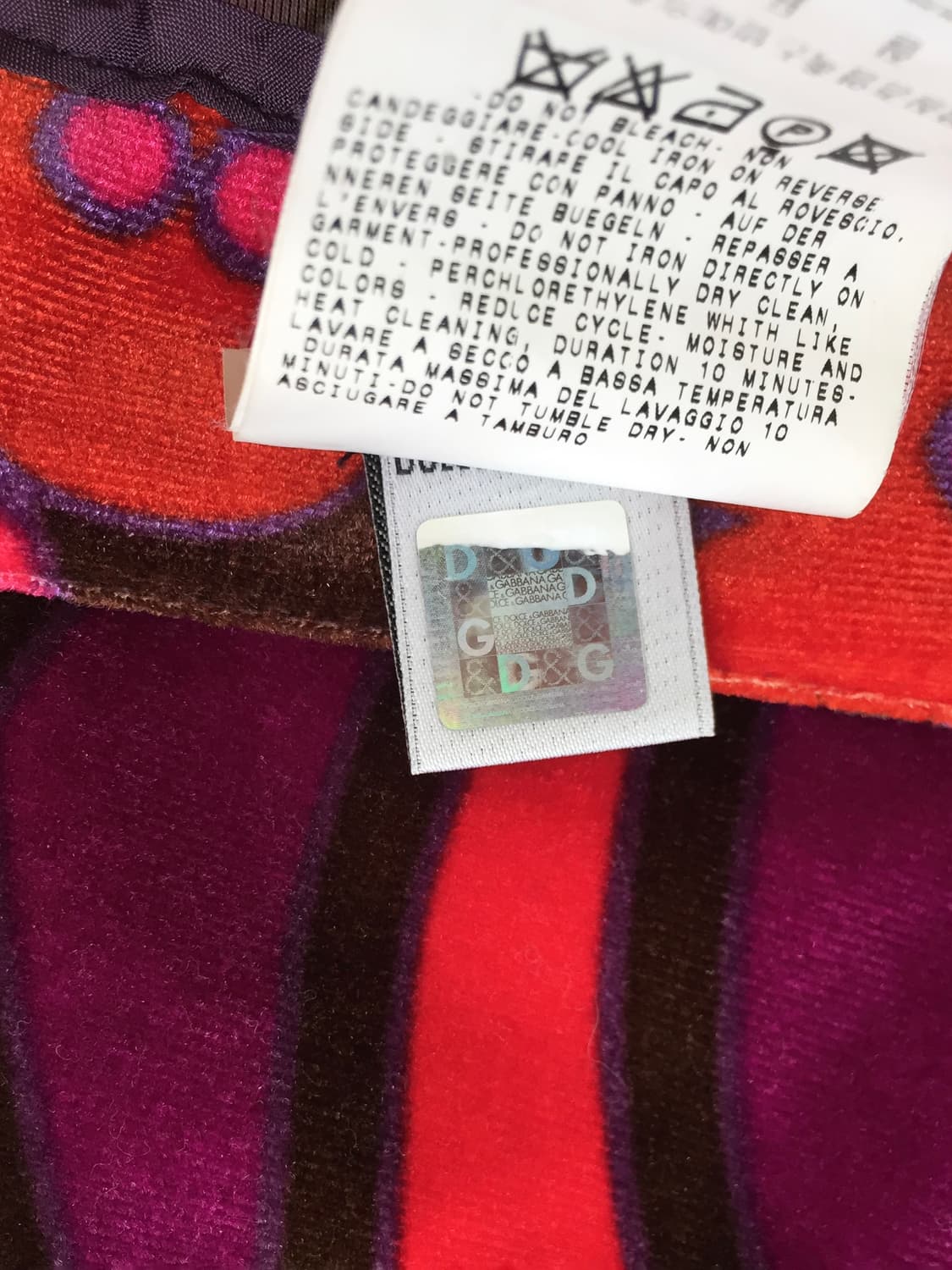 D&G Vintage Floral Velour Midi Skirt 상품이미지7