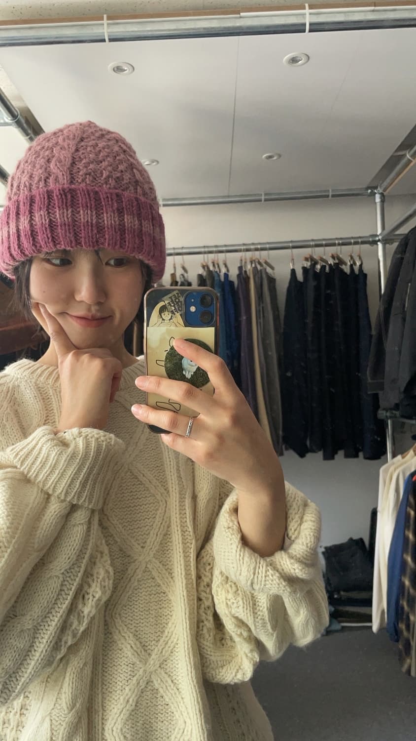 Pink knit beanie 상품이미지4