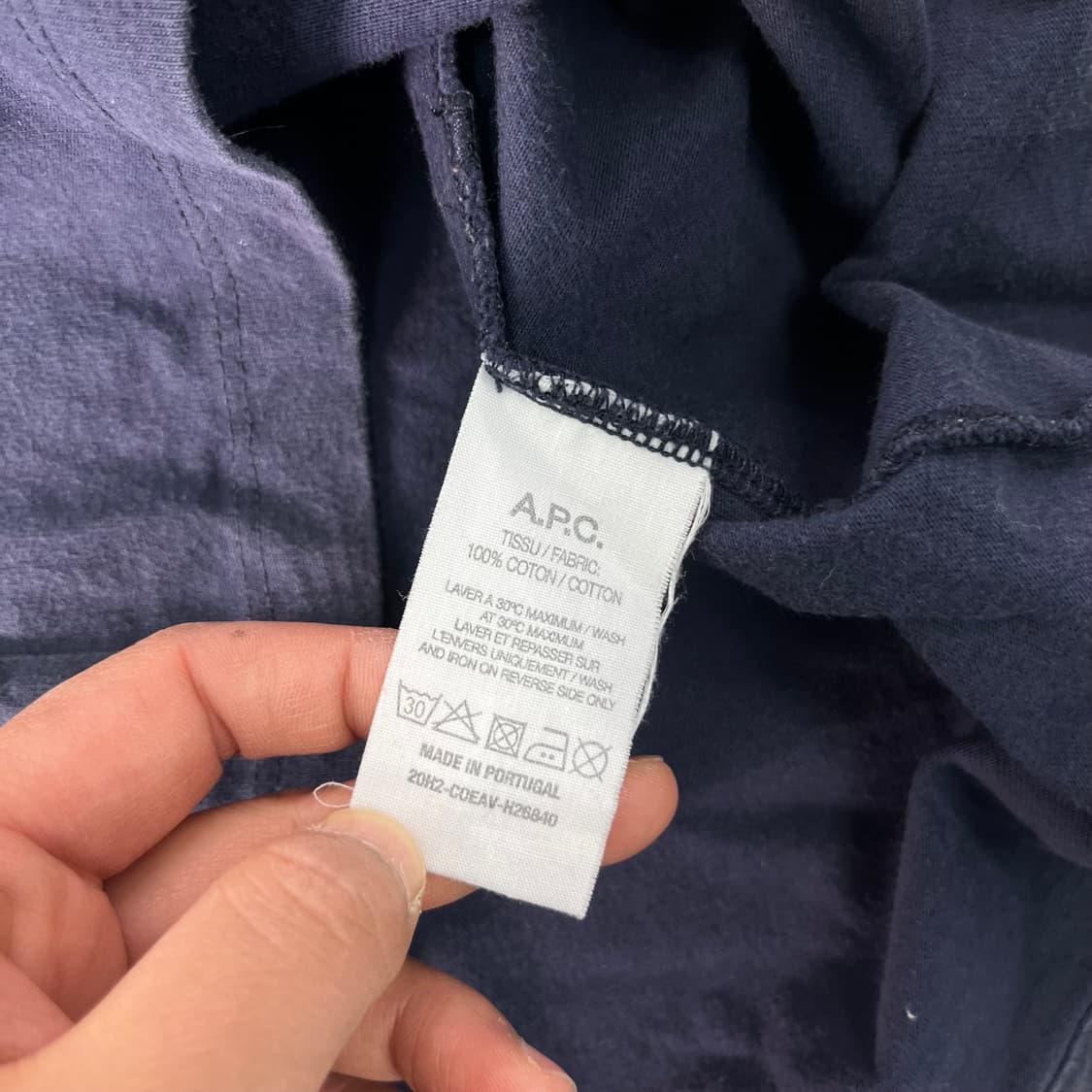 100 APC 아페쎄 자수로고 반팔 티셔츠 상품이미지5