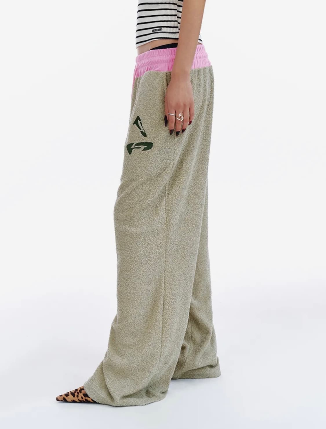 TERRY WIDE PANTS KHAKI 상품이미지3