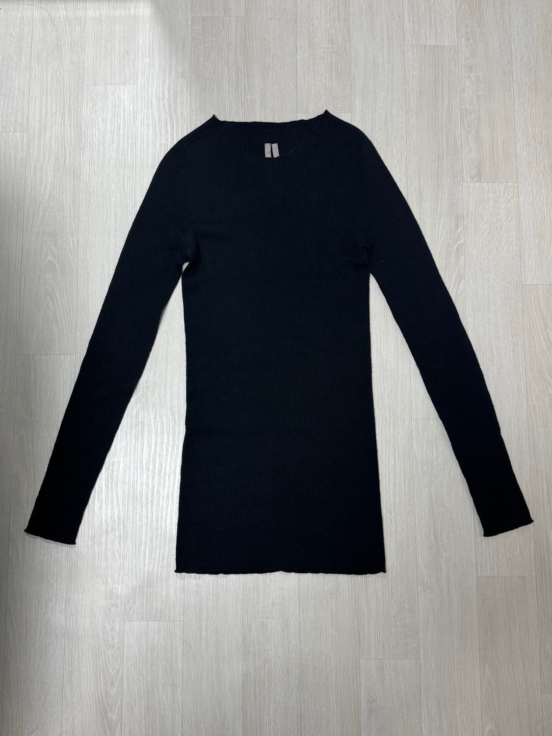 Rick Owens Ribbed Round Neck sleeve 상품이미지1