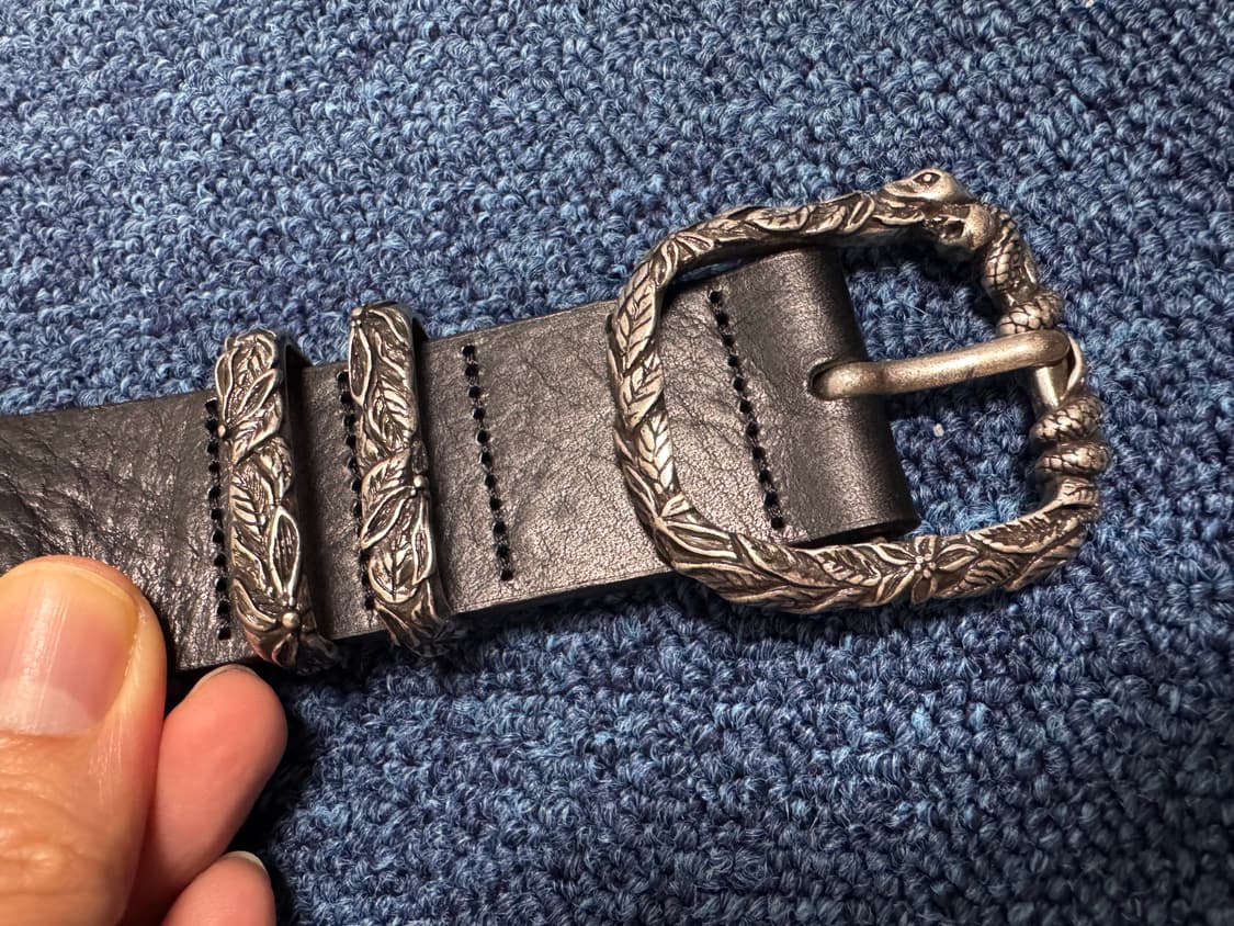 파아카이브 스터드 스네이크 벨트 1사이즈 상품이미지2