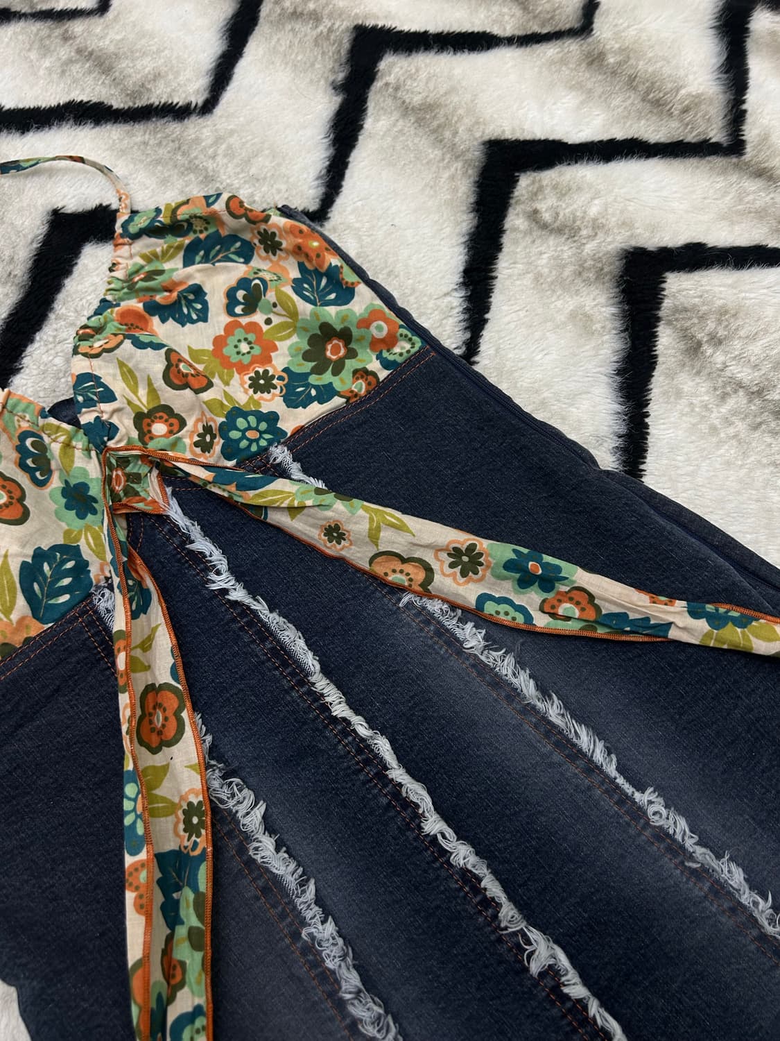 [여성55]모르간 데님 레이어드 비치 원피스/스판 상품이미지1