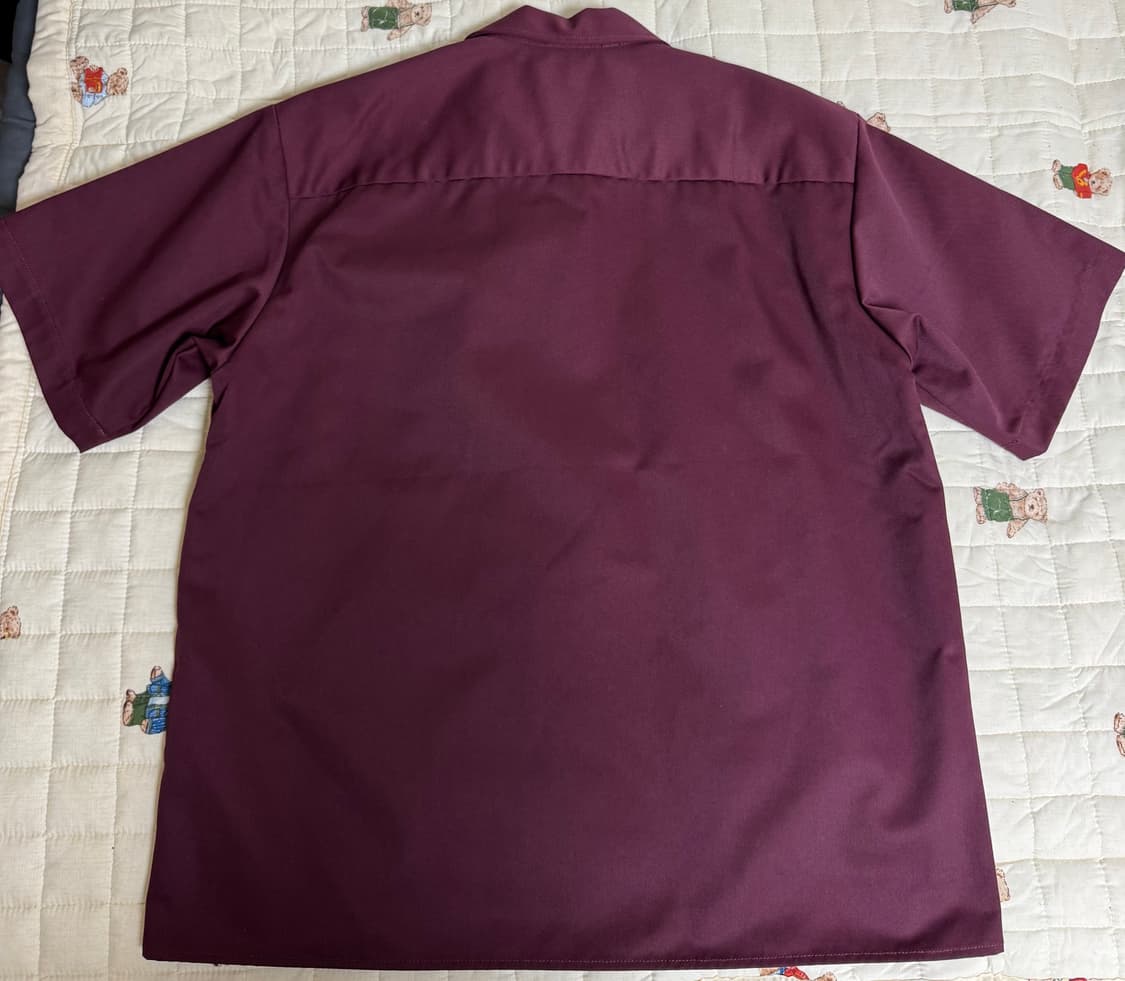 [M] 와코마리아 디키즈 셔츠 버건디 반팔 셔츠 상품이미지2