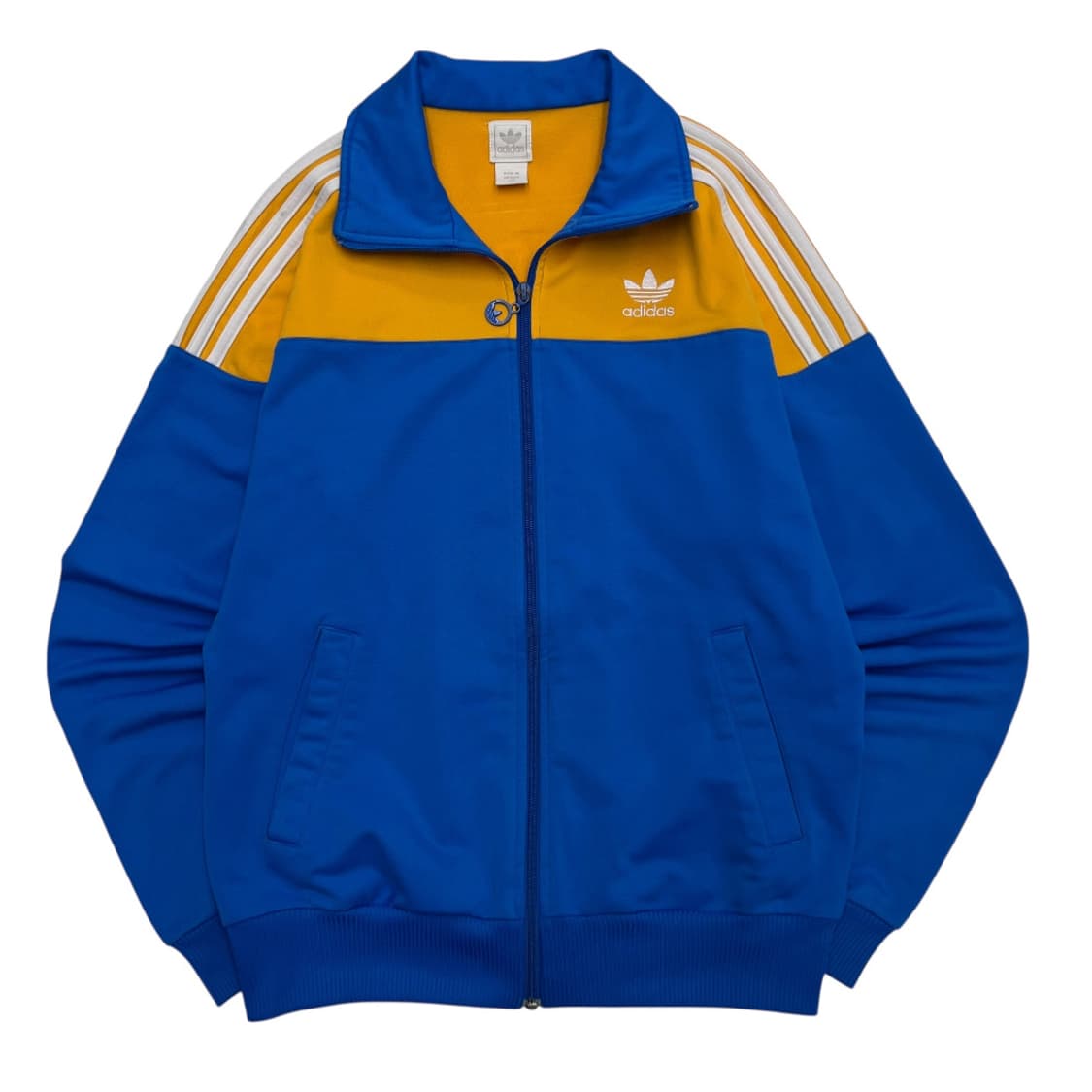 아디다스 옐로우배색 화이트라인 블루 트랙탑 100 상품이미지3