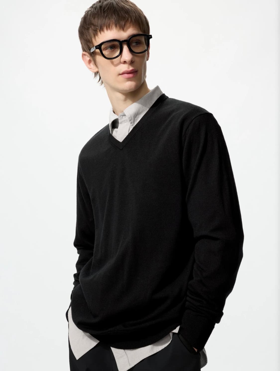 유니클로 메리노 브이넥니트 상품이미지1