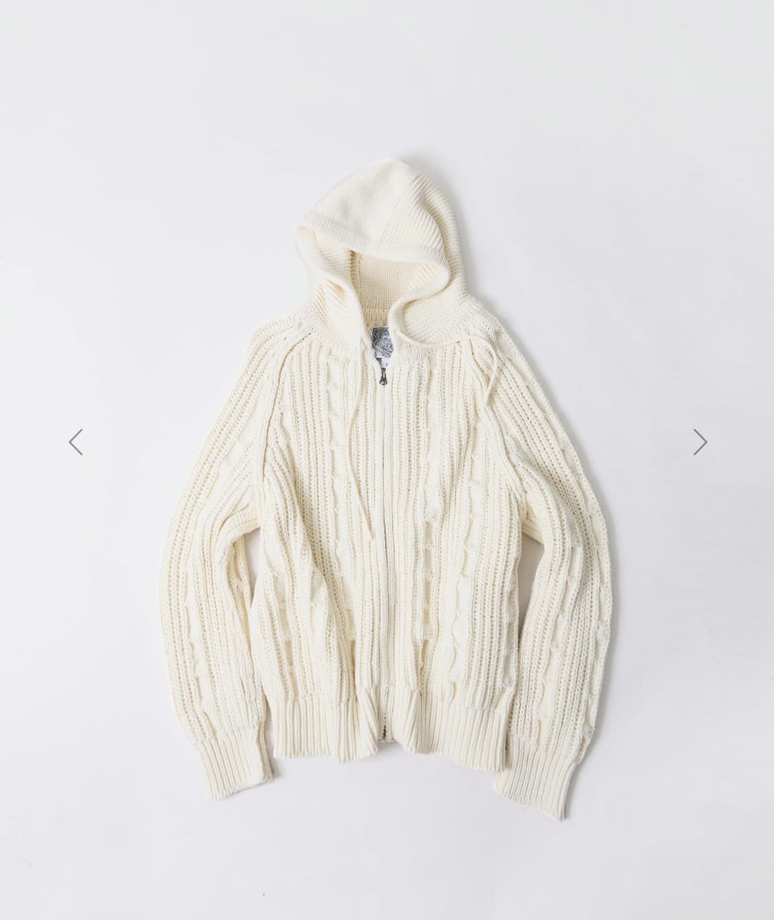 999휴머니티 니트 후드집업 아이보리 3사이즈 상품이미지1