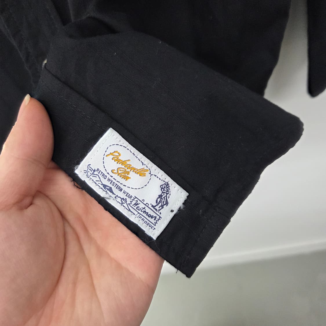 웨스턴 블랙 자수 셔츠 남방 남m 상품이미지4