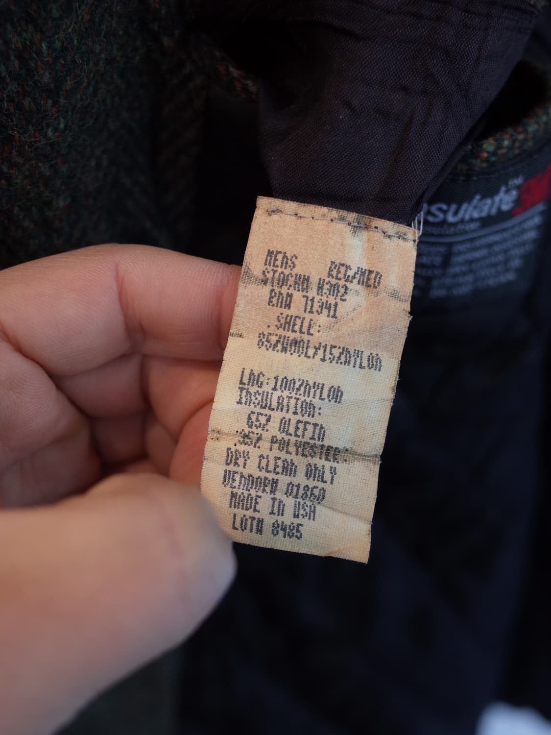 L.L.Bean엘엘빈 헤링본 울 자켓(usa made) 상품이미지7