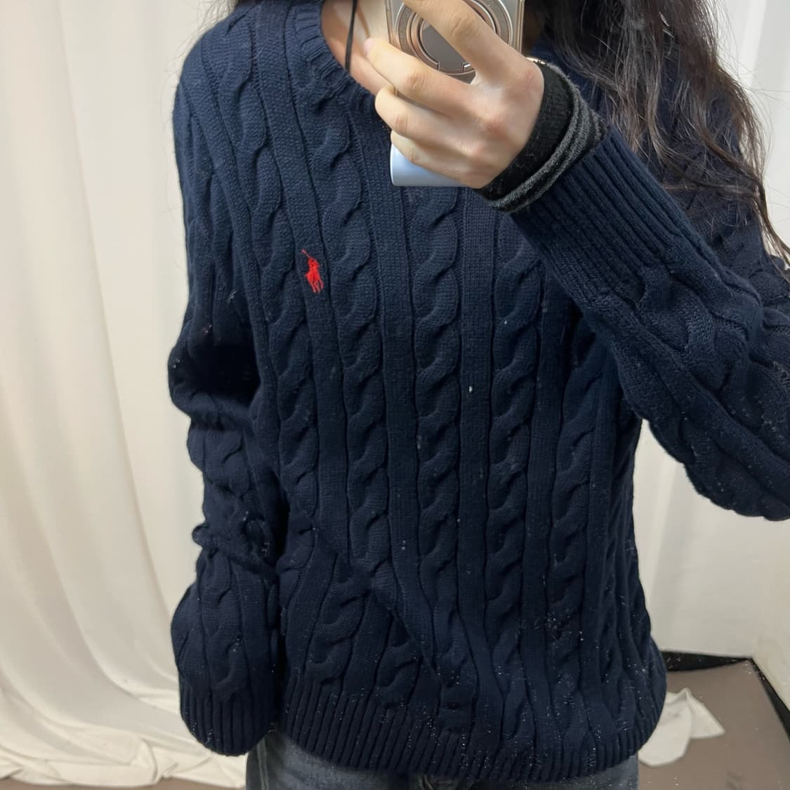 Polo Navy Cable Knit 상품이미지3