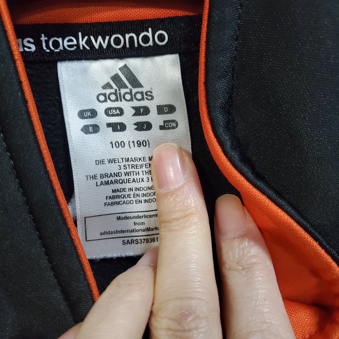 아디다스 블랙/오렌지 트랙탑 져지  상품이미지4