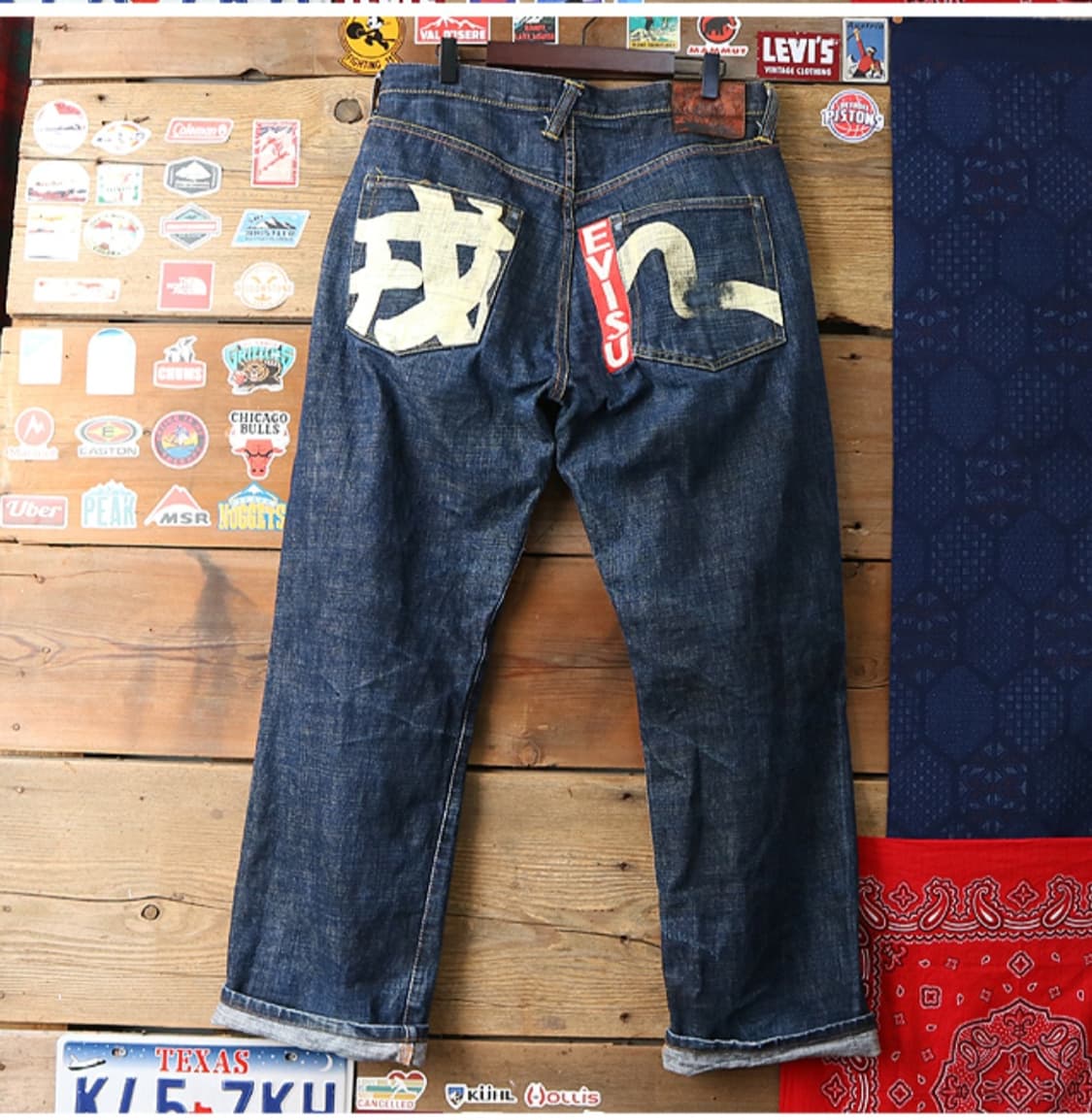 일본판 정품 EVISU 에비수 셀비지 데님 빅 레드텝
32-33 상품이미지4