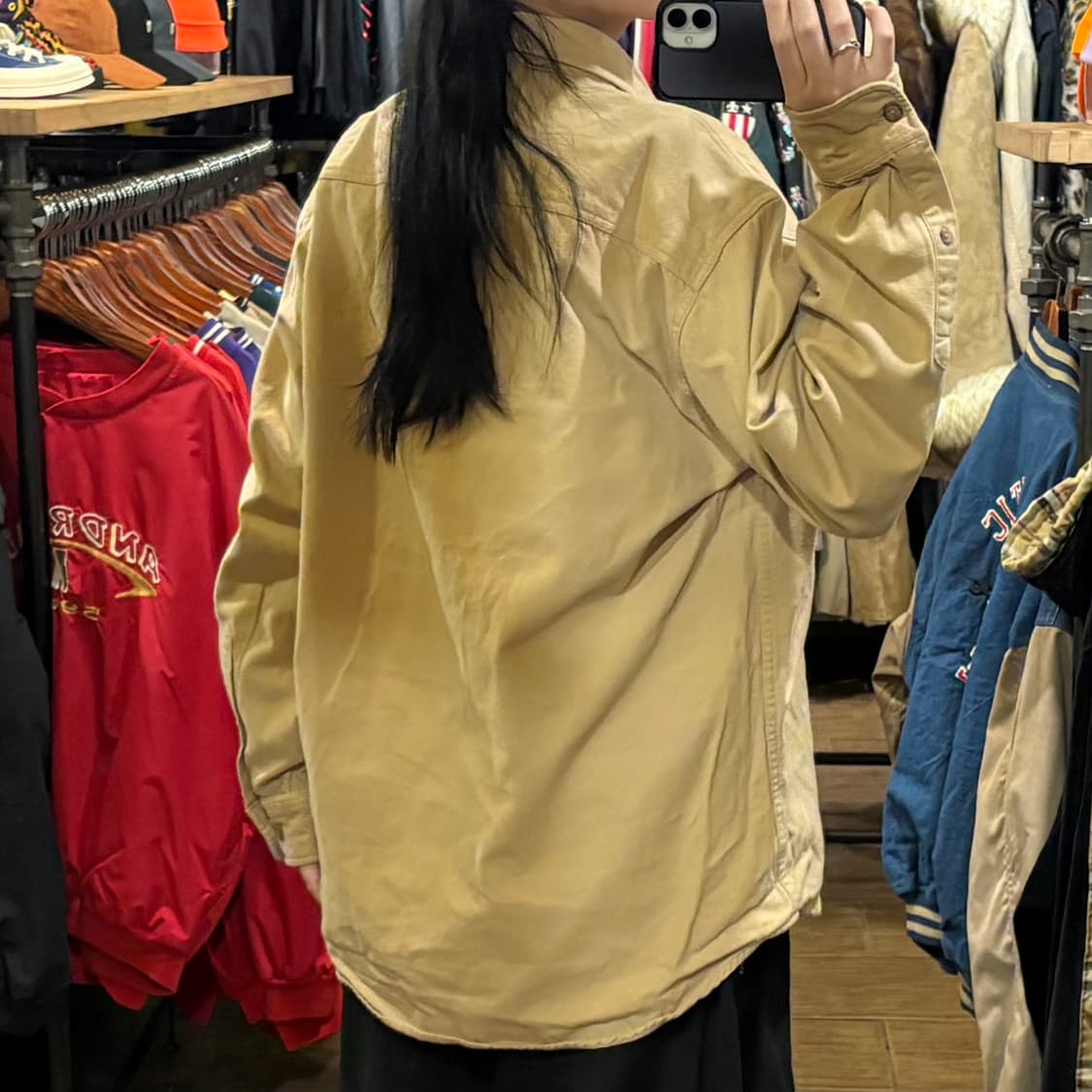 [HI] Carhartt 칼하트 투포켓 긴팔셔츠 베이지 상품이미지5