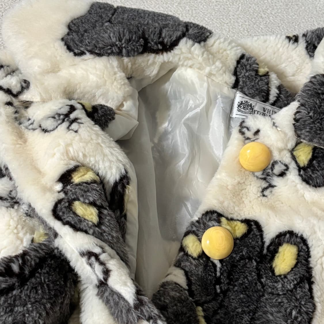 일본빈티지 테디베어 퍼 아우터 상품이미지5