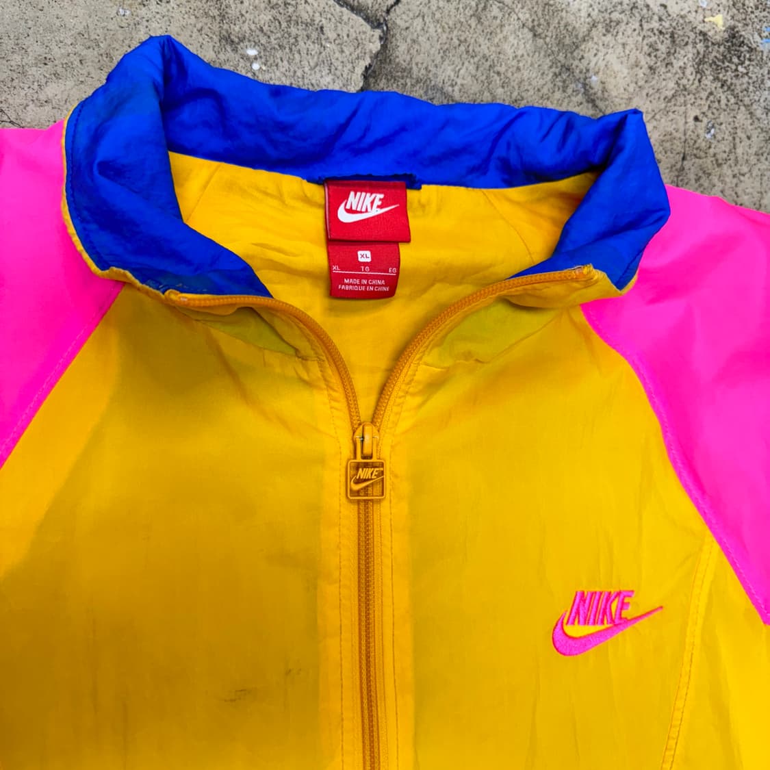 🎏 나이키 옐로우핑크 아노락 반집업 자켓 상품이미지4