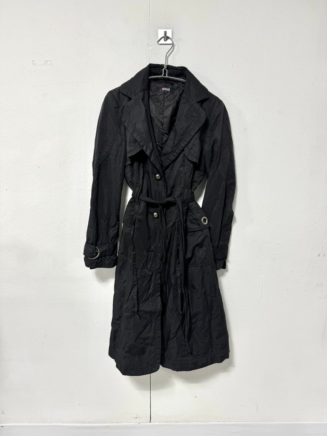 Black belted trench coat 상품이미지2