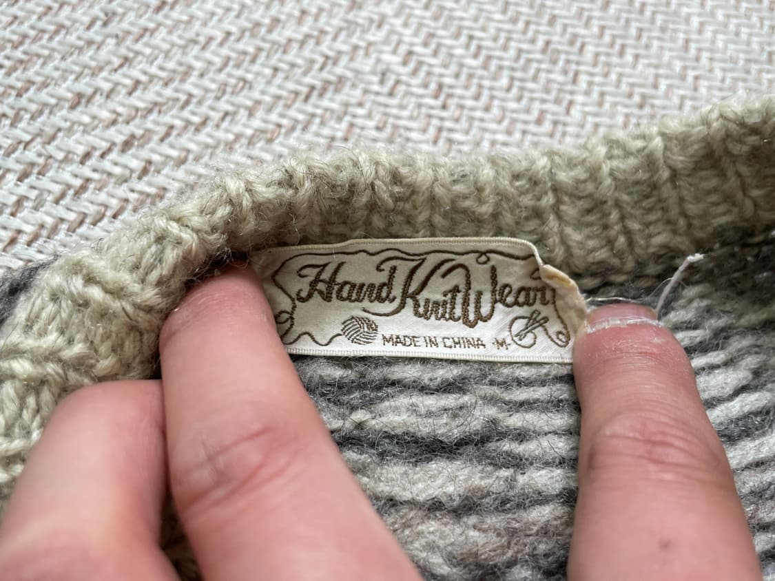 빈티지 핸드니트 노르딕 토클 니트 가디건 J04090 상품이미지7