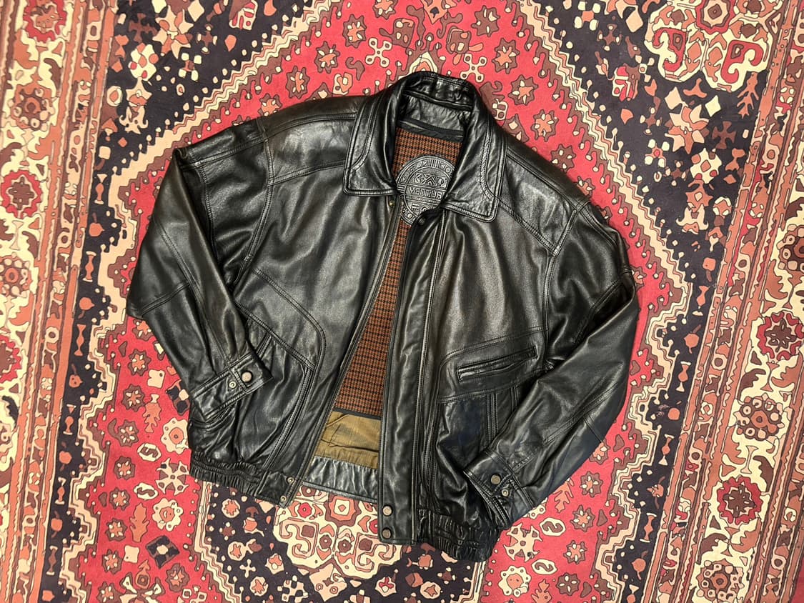 ( XL ) 가죽자켓 봄버자켓 a2가죽 항공점퍼 블루종 빈티지가죽 상품이미지6