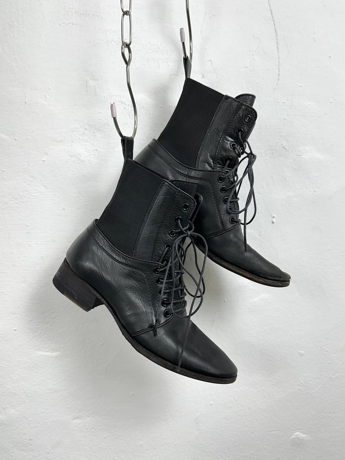 Y’s Lace-Up Leather Ankle Boots 상품이미지3