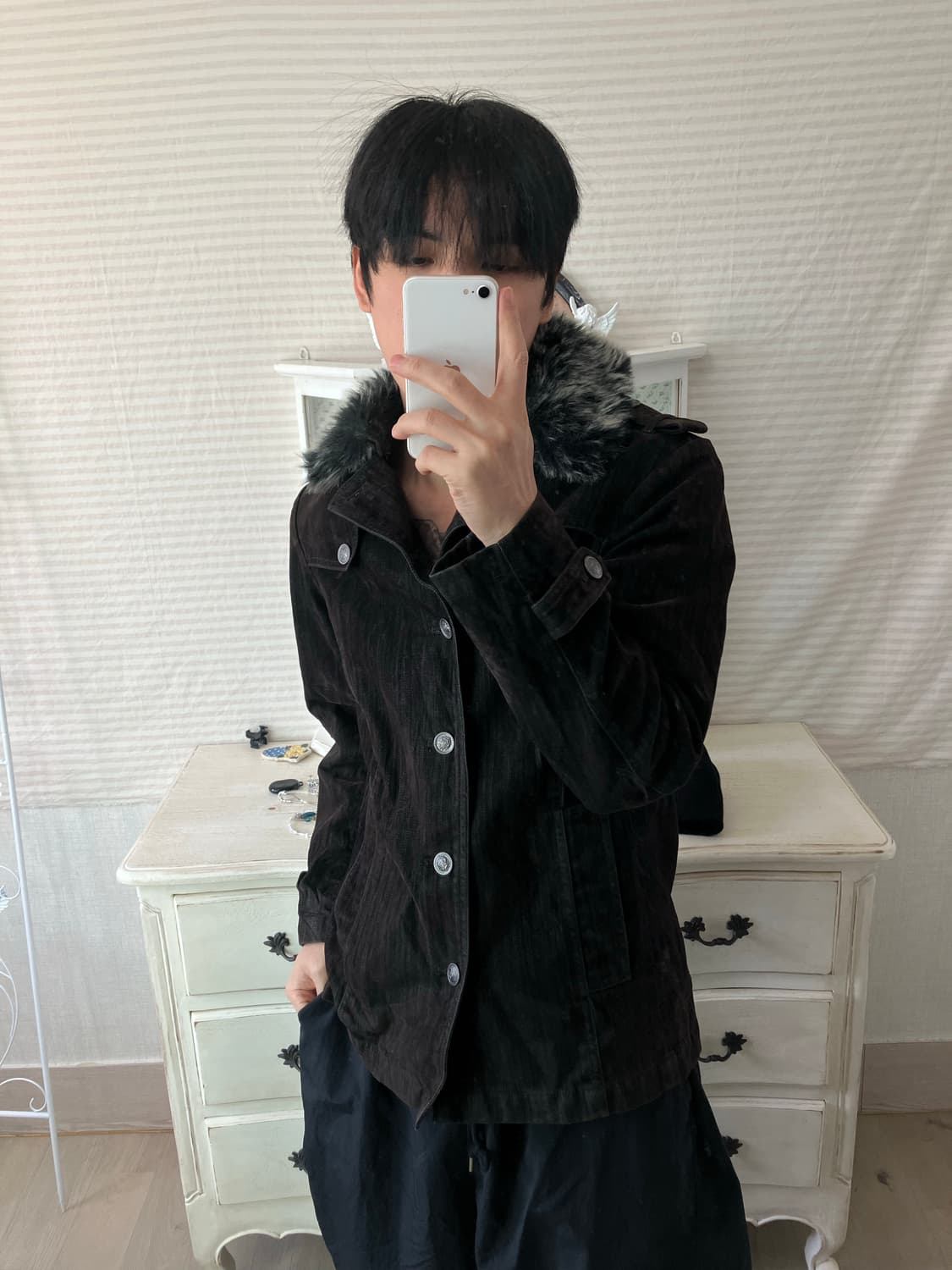 빈티지 레이스 블랙 니트 772 y2k 모리 스트릿 갸루 펑키 일본빈티지 상품이미지7