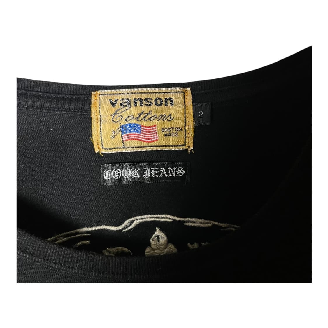 [Vanson] 밴슨 멕시칸스컬 자수 반팔티셔츠 상품이미지5
