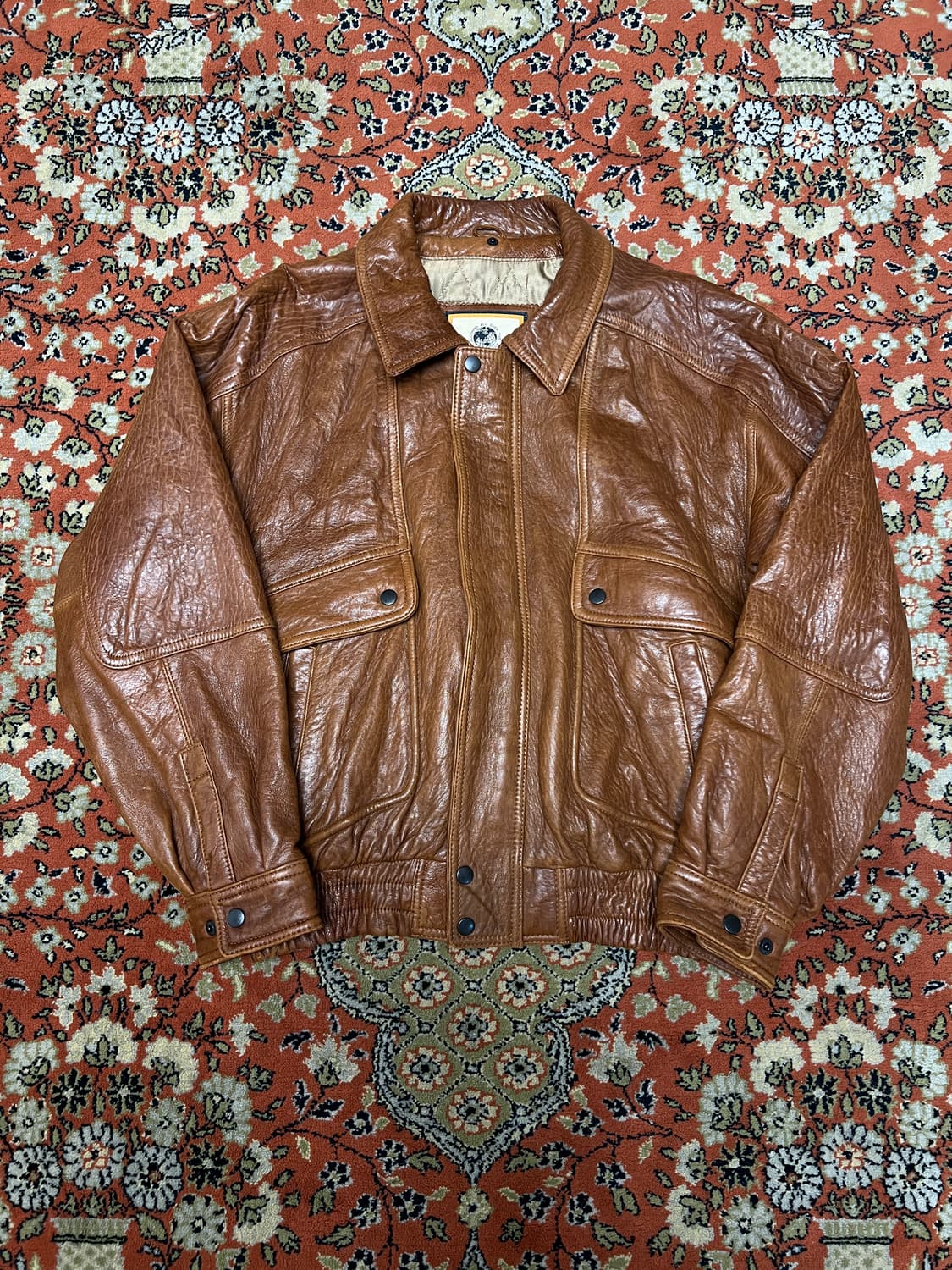 [L] MENS ROBO 브라운 램스킨 레더 가죽자켓 상품이미지1