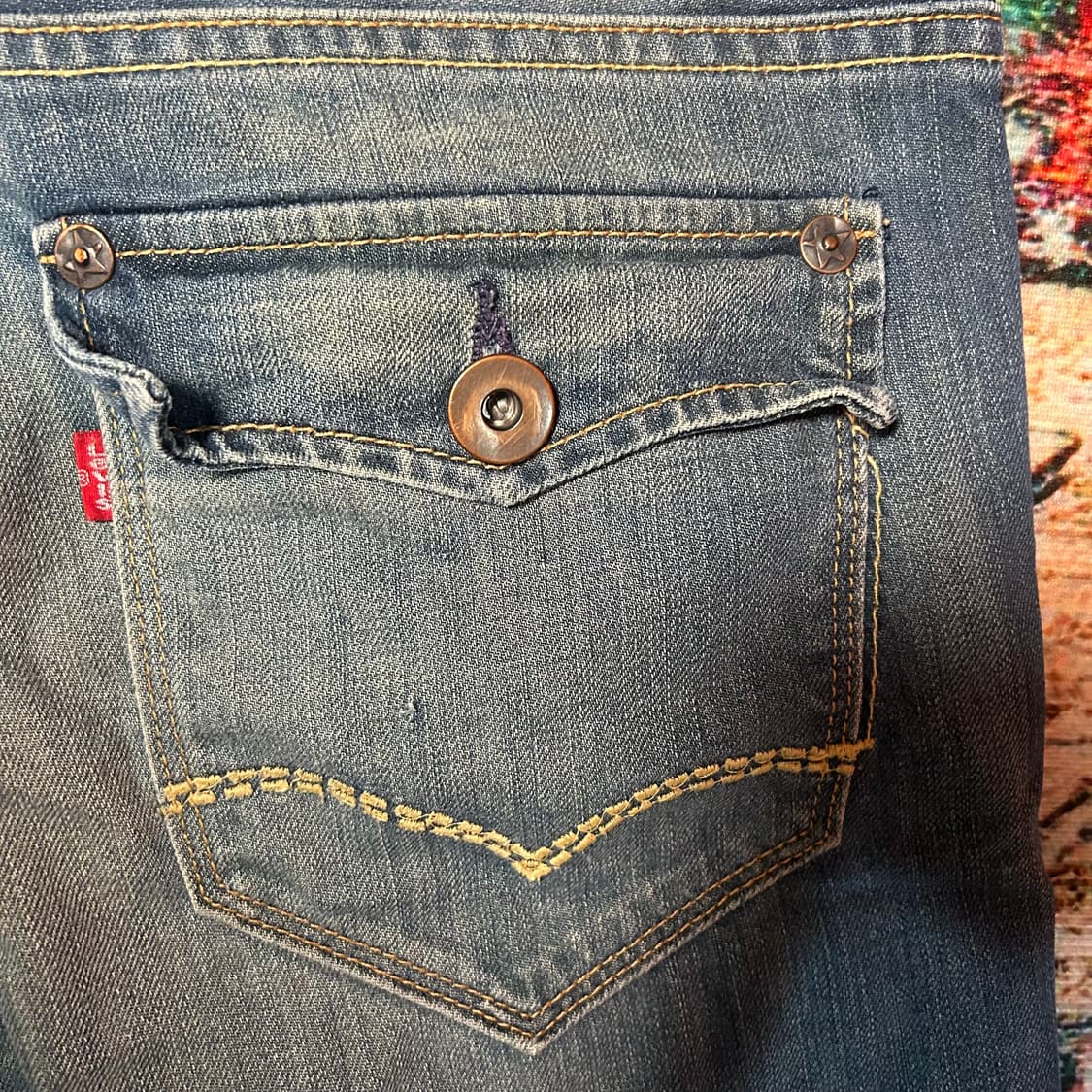 [32] 00s 리바이스 레드 부츠컷 데님 팬츠 상품이미지8