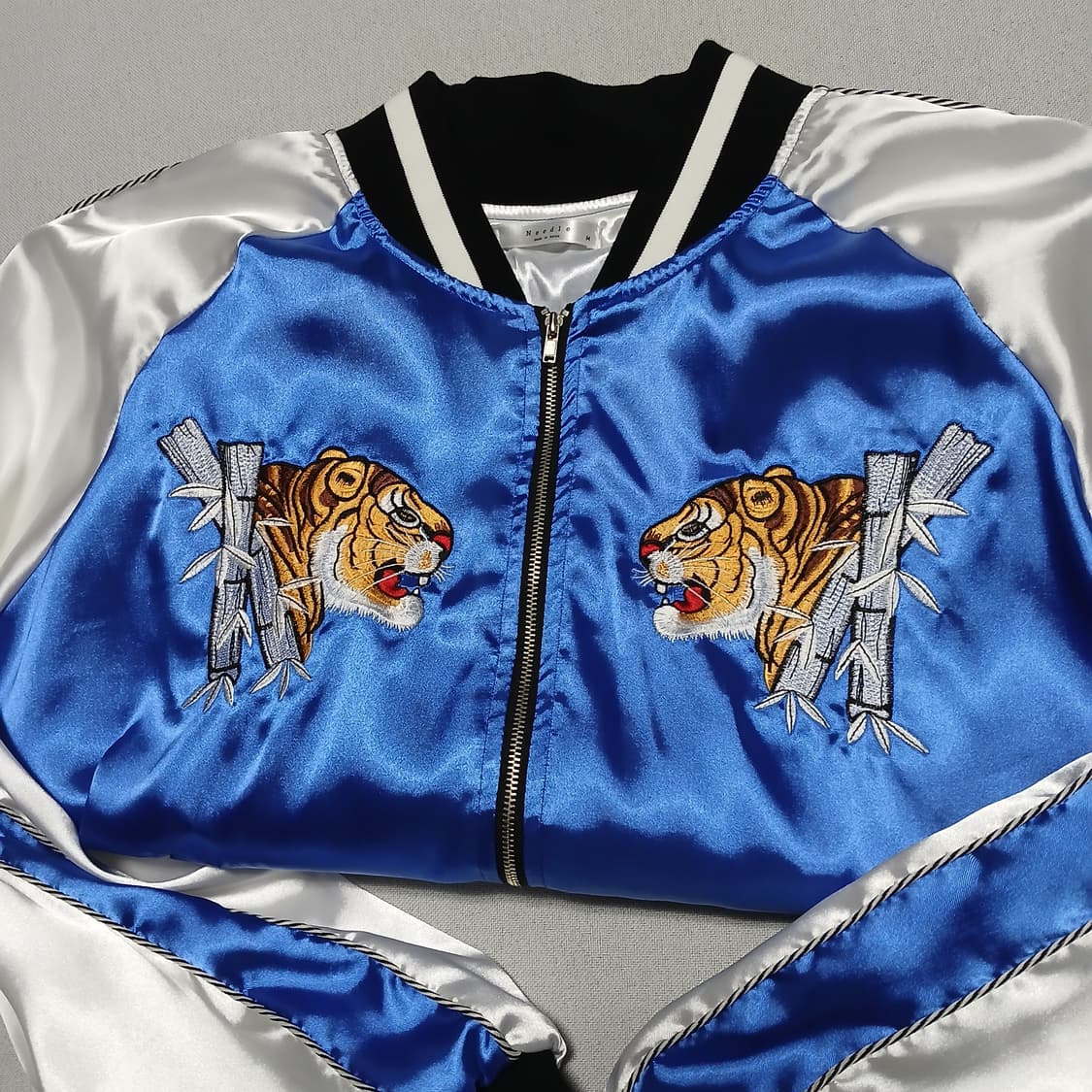 호랑이 타이거 스카잔 파랑 블루 자켓 춘추 가을 바람막이 상품이미지1