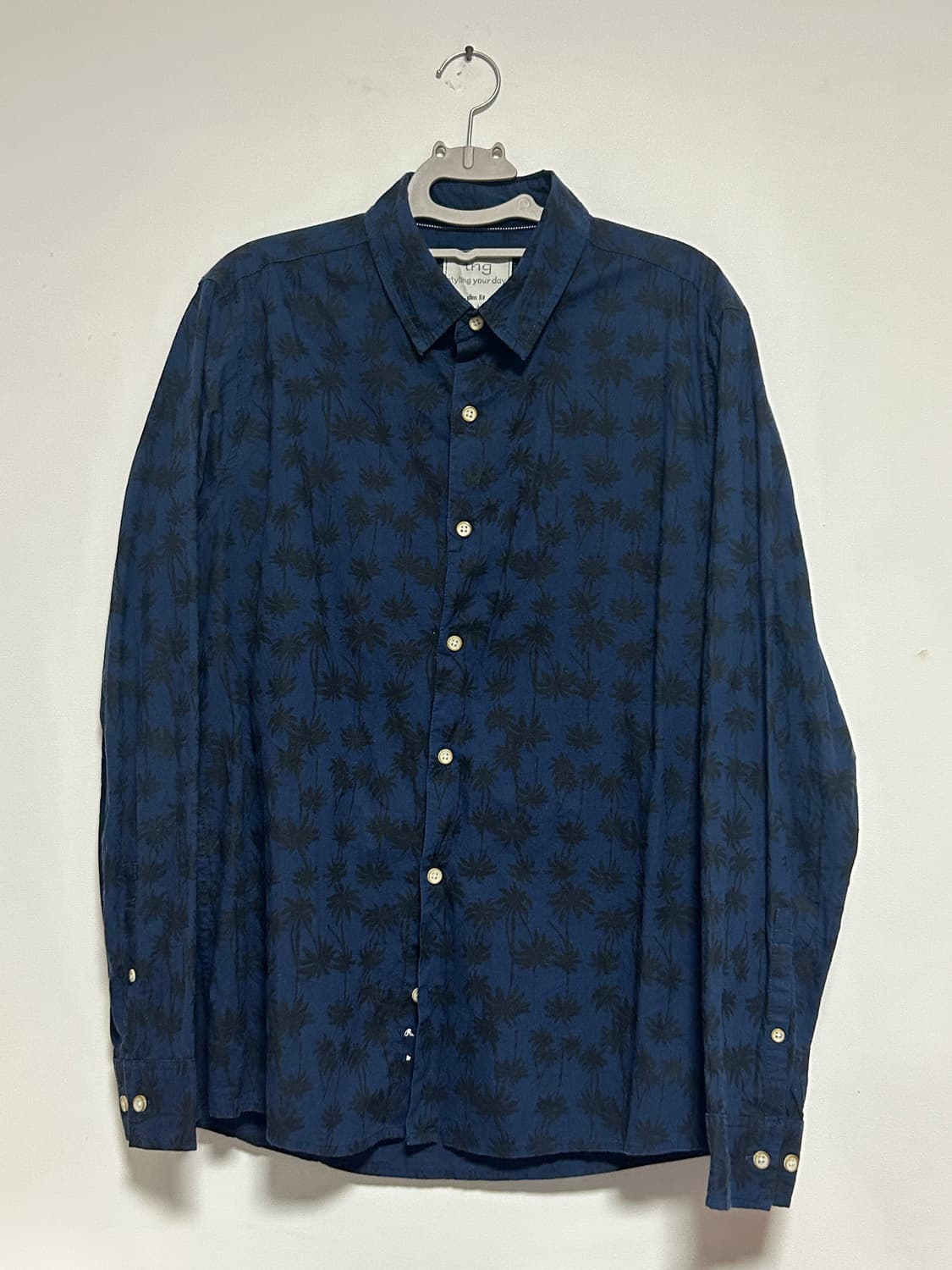 빈티지 Thg 네이비 하와이안 셔츠 (m) 상품이미지1